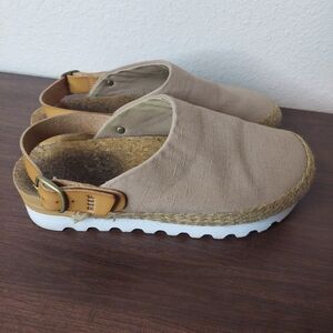 Reef Cushion Sage Espadrille Slip-On Clog Sandals Size 7